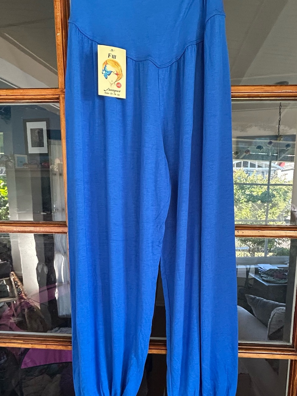 Bright Blue Flowing Harem Pants